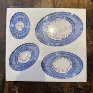Creative Memories Translucent Light Blue Oval Craft Templates (4 pcs)